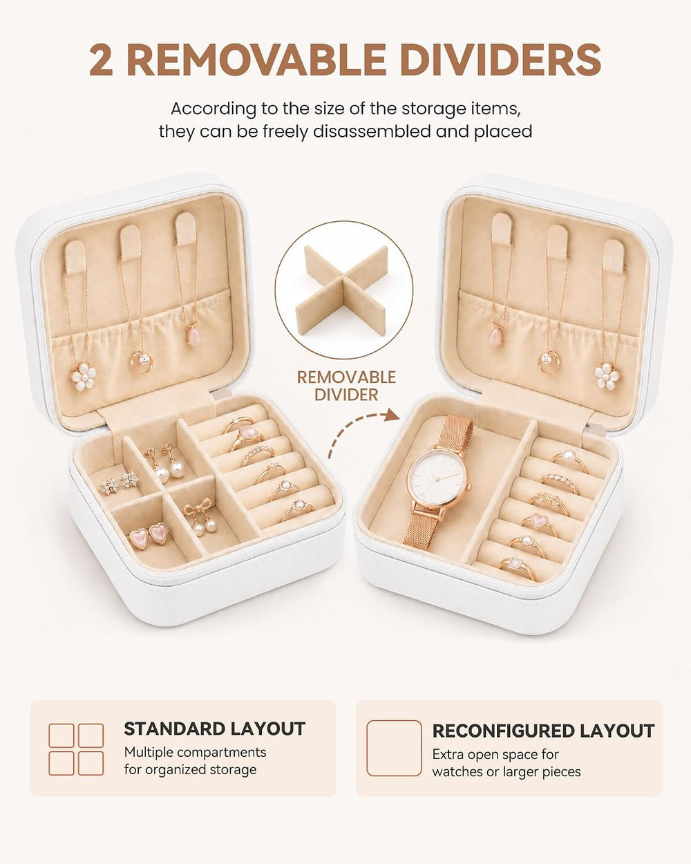 24 Pack Travel Jewelry Box, Mini Portable PU Leather Jewelry Case Bulk, Small...