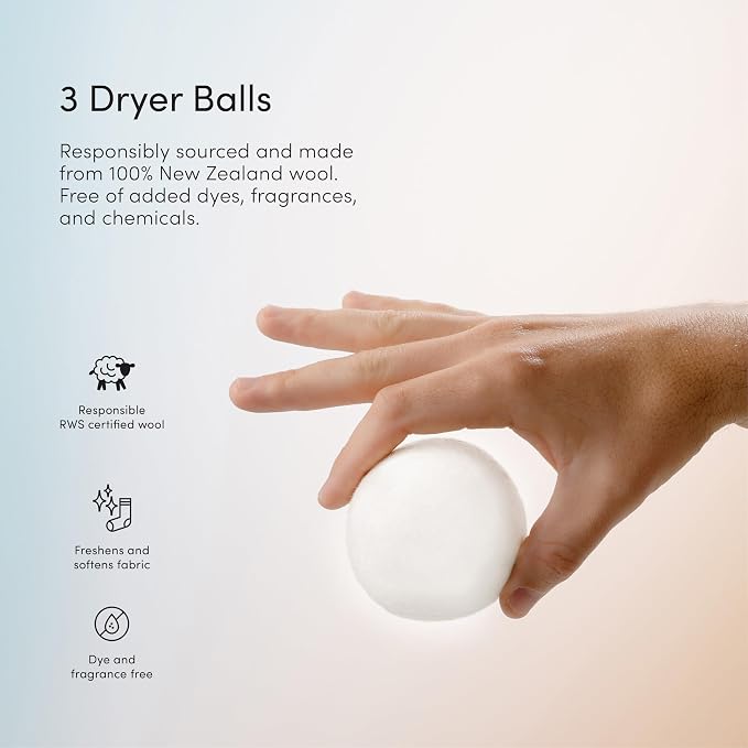 Dirty Labs | 100% New Zealand Wool Dryer Balls | 3 Balls | Shorten Drying Time - Image 3