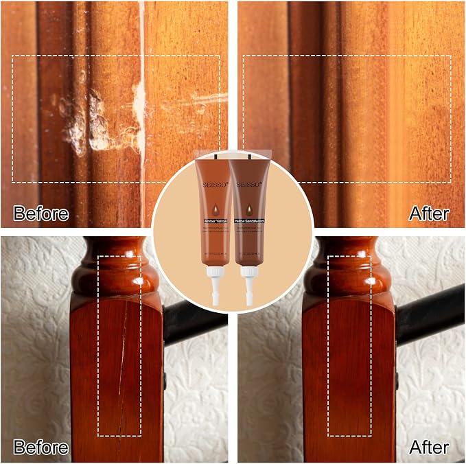 SEISSO Wood Furniture Repair Kit, Wood Filler and Touch Up Markers, - Image 5