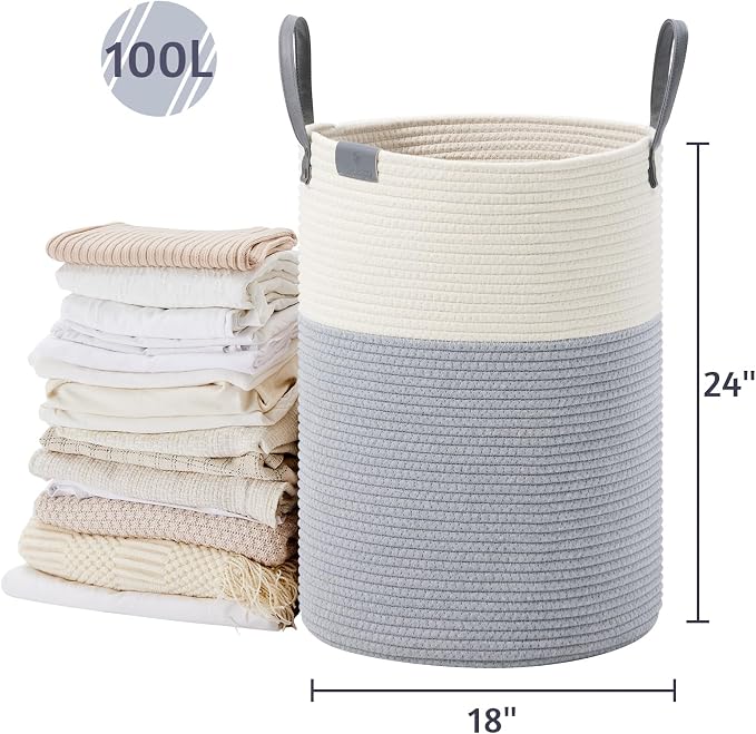 VIPOSCO Tall Laundry Basket, Large Dirty Clothes Hamper - Image 5