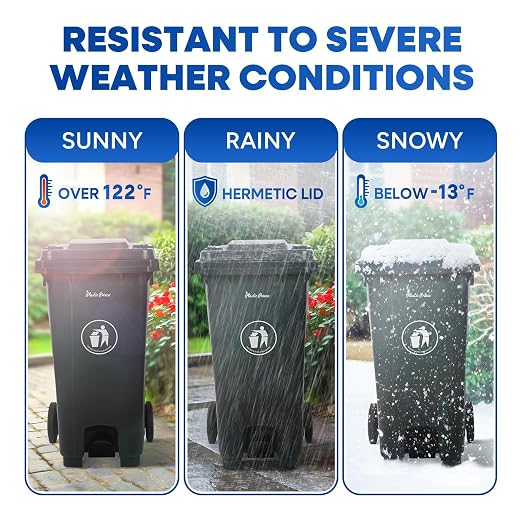 32 Gallon Step-On Large Outdoor Trash Can - Image 8
