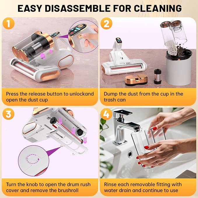 Bed Vacuum Cleaner, 16Kpa Mattress Vacuum Cleaner - Image 8