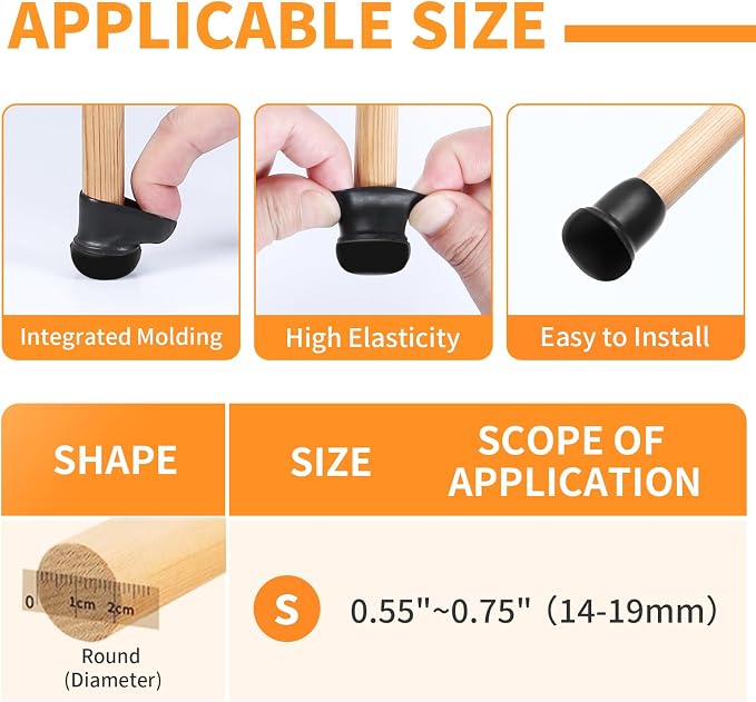 Ezprotekt 24 Pcs Extra Small Chair Leg Sliders - Image 2