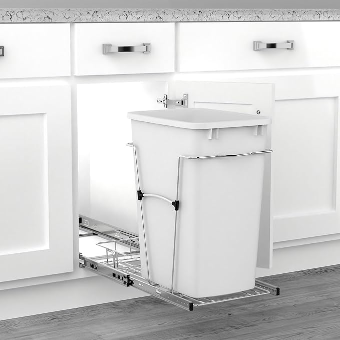 Rev-A-Shelf Pullout Trash Can for Kitchen Cabinets 35 Quart Garbage Waste - Image 8