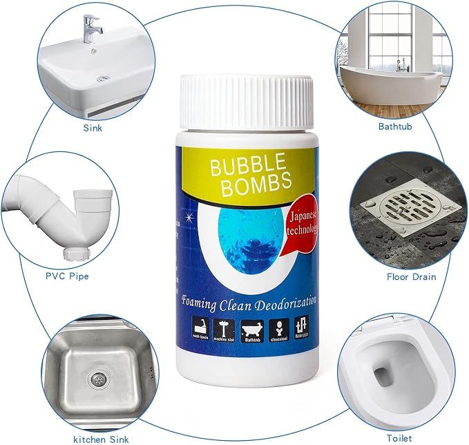 2 Pcs Powerful Magic Bubble Bombs Drain Cleaner - Image 2