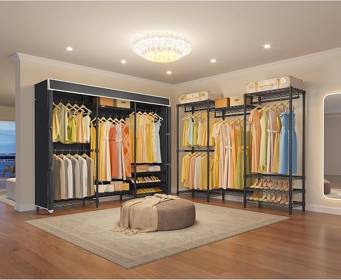 VIPEK V5C Heavy Duty Covered Clothes Rack Portable Closet Rack, Adjustable - Image 2
