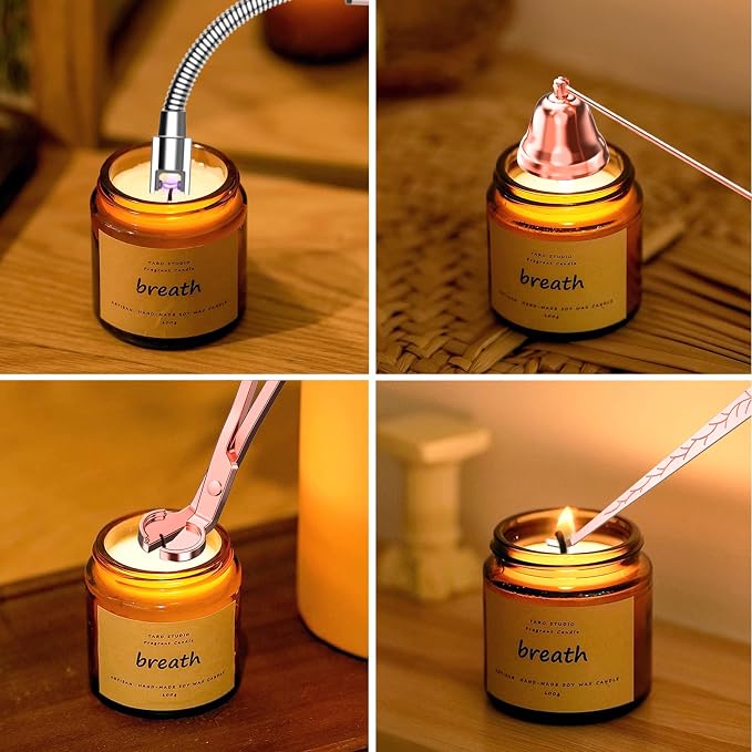 5 in 1 Candle Accessory Set, Candle Wick Trimmer Cutter Set, Candle Wick Dipper - Image 8