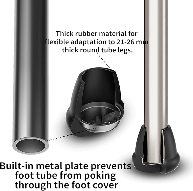 1 Inch Heavy Duty Rubber Chair Leg Caps - Image 4