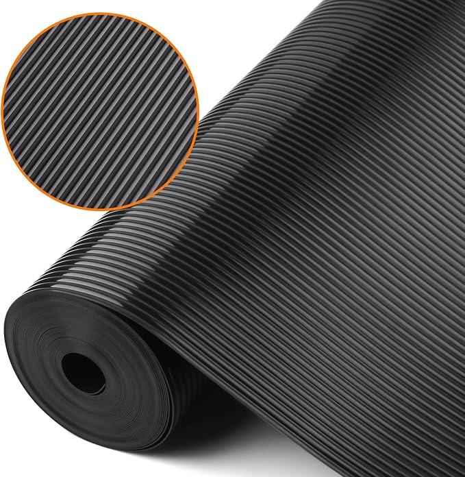 Black Shelf Liners for Kitchen Cabinets Non-Adhesive, Drawer Mat Liner for by SMARTSHELF