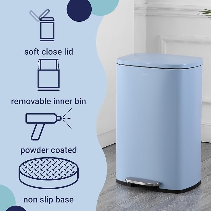 happimess HPM1006H Connor Rectangular 13-Gallon Trash Can - Image 3