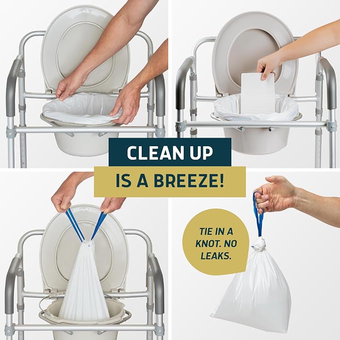 Lunderg Commode Liners with Absorbent Pads - Image 3