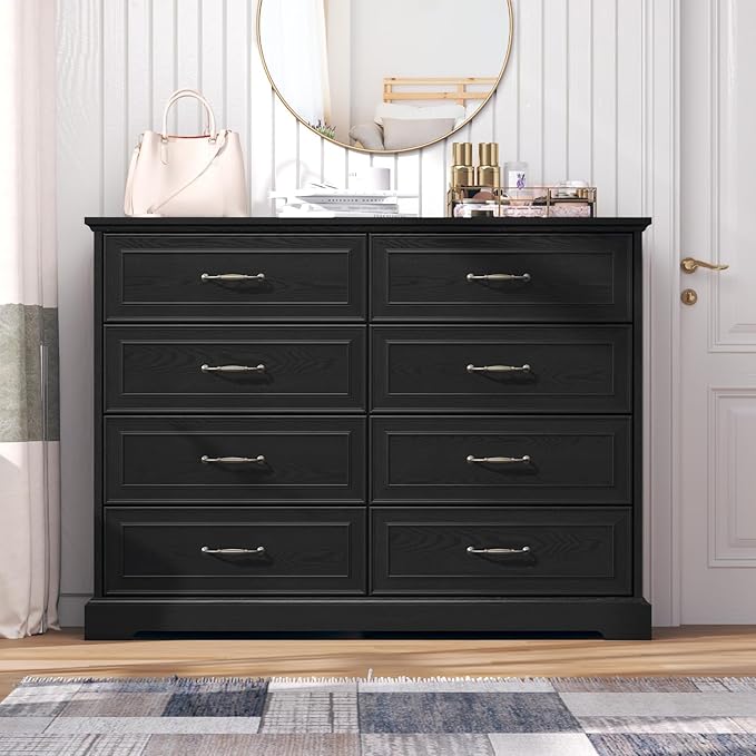 8 Drawer Dresser for Bedroom, Rustic Farmhouse Dresser - Image 3
