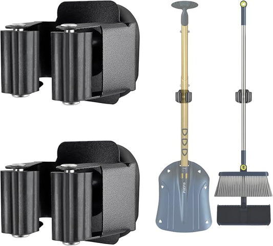 Upgraded Magnetic Broom and Mop Holder Wall Mount, Space-Saving Heavy Duty No by MagitcSee