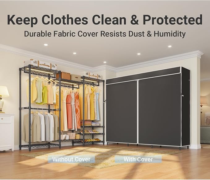 VIPEK V5LC Garment Rack Heavy Duty Covered Clothes Racks - Image 5