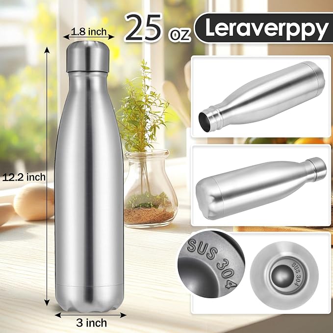 25oz Cola-Bottle Shaped Stainless Steel Leak-proof Water Bottle, Double Wall - Image 2
