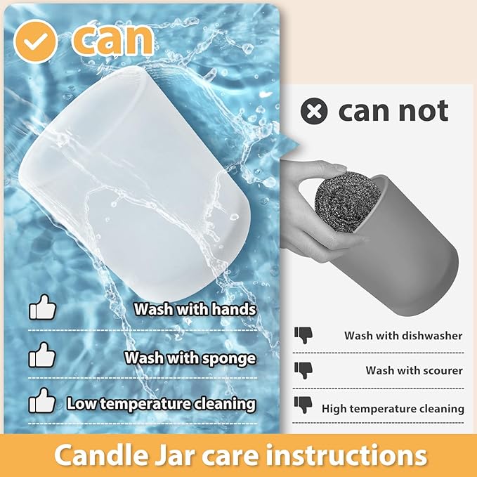 Thick Candle Jars for Making Candles 12 Pcs, 7 OZ Empty Jars - Image 3