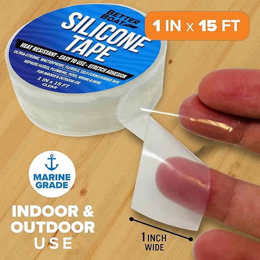 Clear Heavy Duty Silicone Tape, Self-Fusing Rubber Hose and Plumbing Water Pipe - Image 2