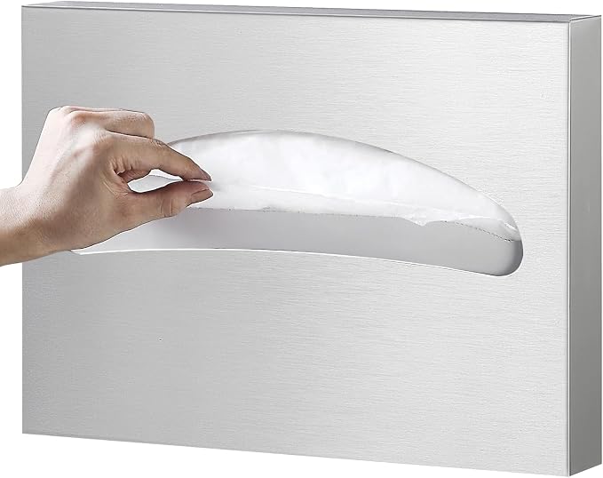 Toilet Seat Cover Dispenser Wall Mounted SUS 304 Stainless Steel Brushed by Gorlary