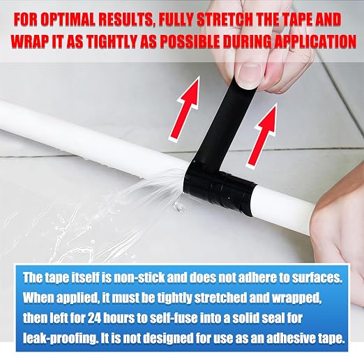 Self Fusing Silicone Tape 1 in x 15 Ft Waterproof Flexible Self Amalgamating - Image 5