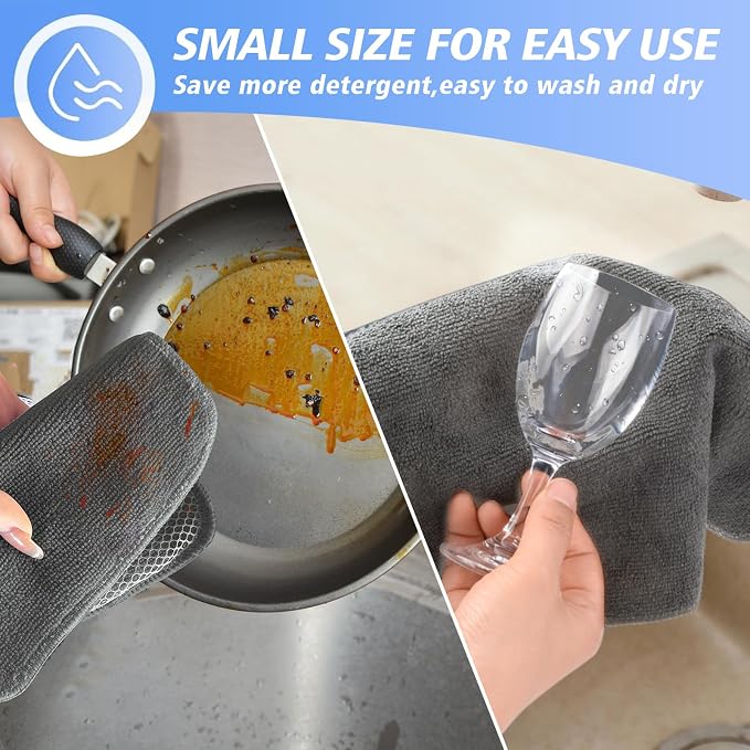 KinHwa Kitchen Washcloths for Dishes Absorbent Microfiber Dish Cloths Quick Dry - Image 3