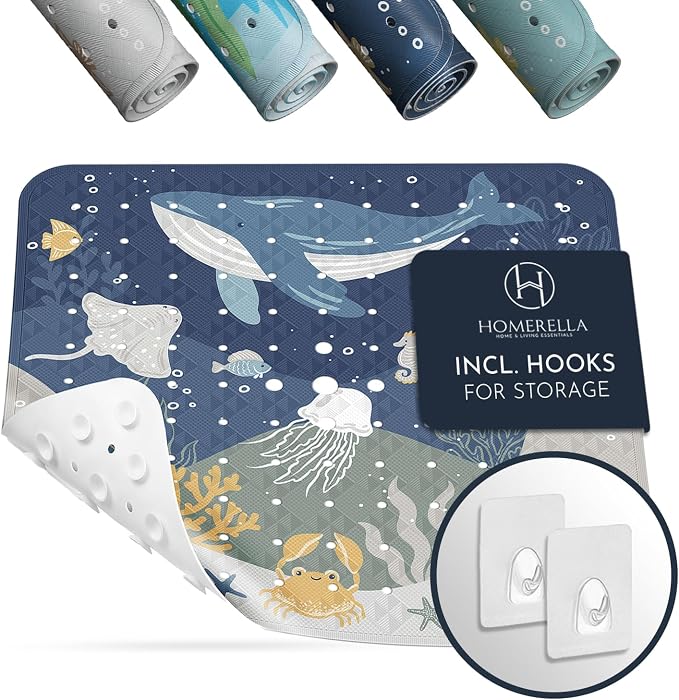Homerella Anti Slip Shower Mat | Anti Mold Non Slip Bathtub Mat by Homerella