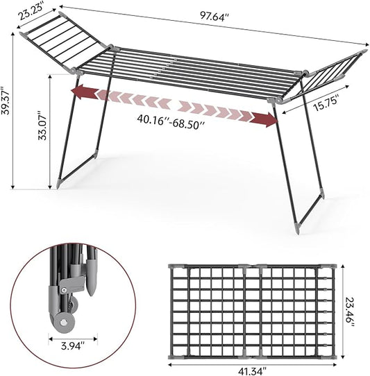 APEXCHASER Clothes Drying Rack Foldable, Large Drying Rack - Image 2