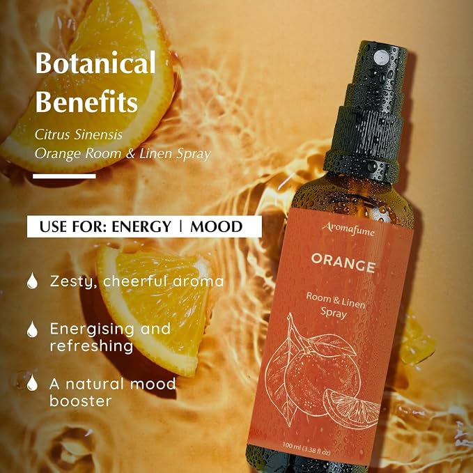 Orange Room, Linen & Pillow Spray by Aromafume | 100ml/3.38 fl oz | - Image 3