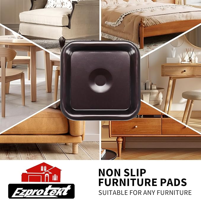 Ezprotekt 1 3/4" Square Non Slip Furniture Pads - Image 4