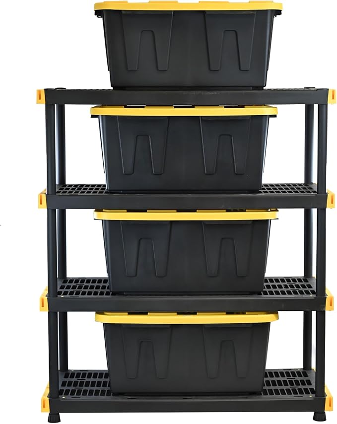 CX Black & Yellow, Shelving Unit and Heavy Duty Storage Containers, Extremely by BLACKYELLOW