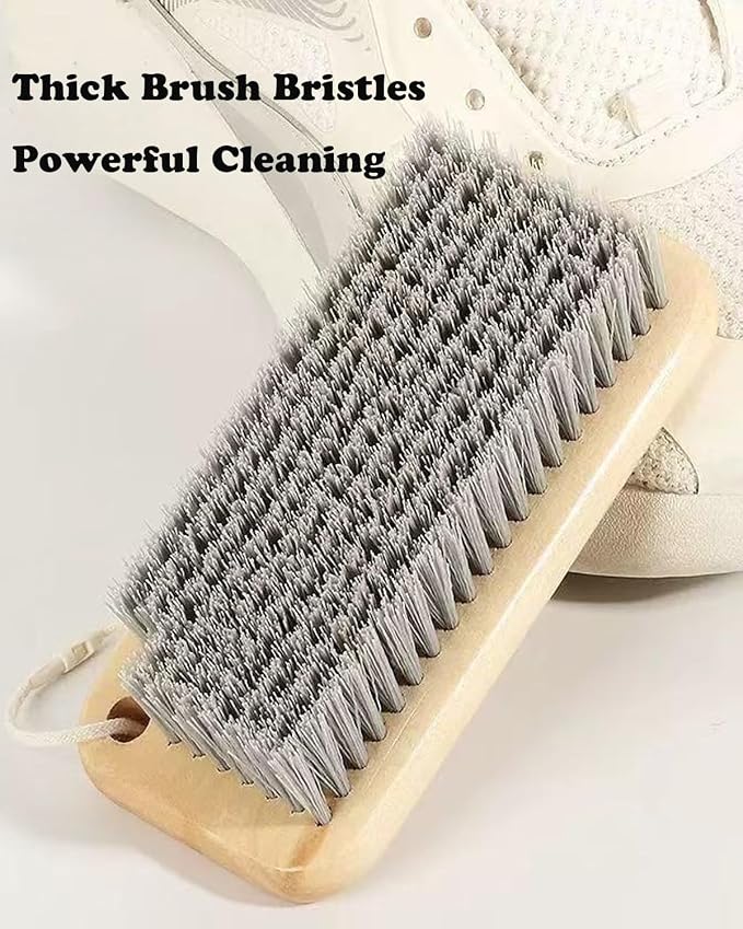 Scrub Cleaning Brush for Stains -Wood Handle Scrubbing Brushes, Cleaning - Image 3