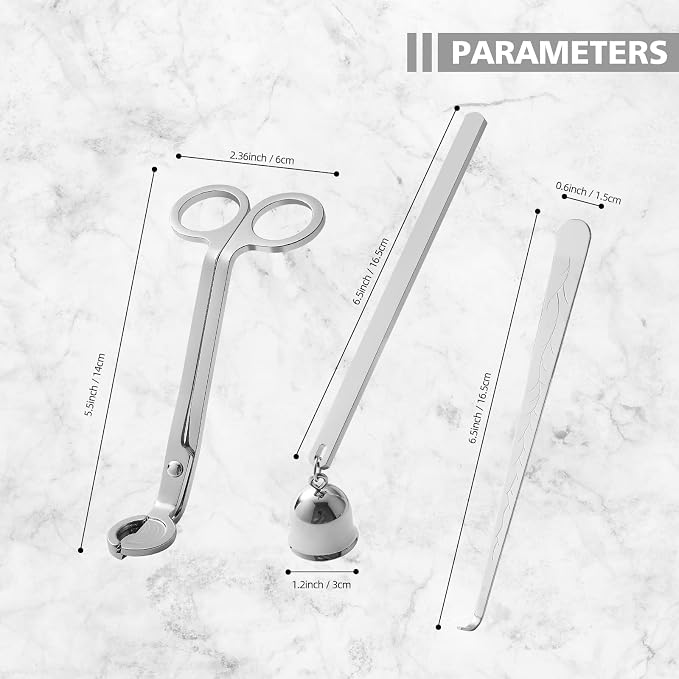 PATOISE 3 in 1 Candle Accessory Set, Candle Wick Trimmer Cutter, Candle Snuffer - Image 6