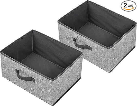 Storage Baskets, 15.7 Inch Woven Fabric Bins, Storage Cubes by EITMOW