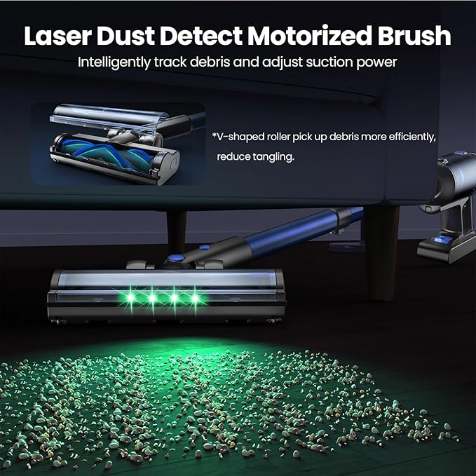 V25 Cordless Vacuum Cleaner, 680W 60Kpa Powerful Stick Vacuum - Image 4
