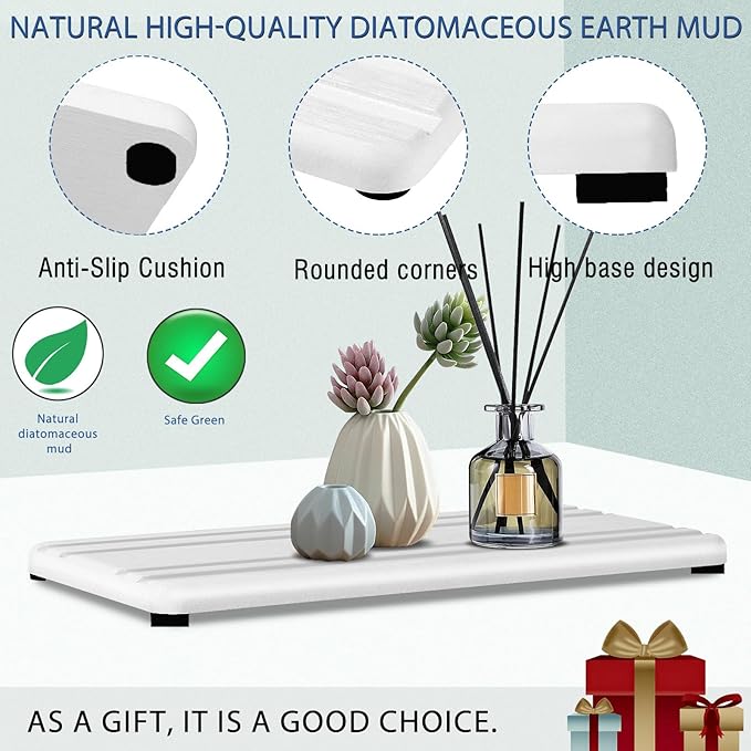 3PCS Water Absorbing Stone Tray, DryingNeat Diatomite Stone Sink Tray, Instant - Image 5