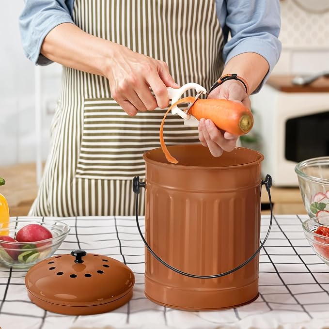 Plexon Countertop Compost Bin Kitchen Indoor, - Image 6