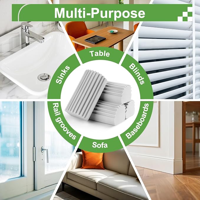 8-Pack Damp Clean Duster Sponge, Sponge Cleaning Brush, Duster - Image 5
