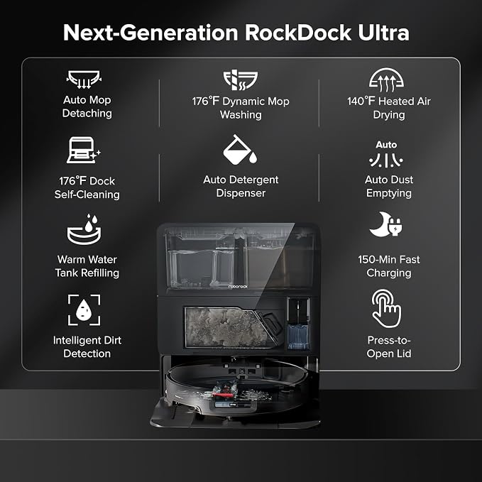 roborock Saros 10 Robot Vacuum and Mop, 000Pa Suction, AI Obstacle Avoidance - Image 5