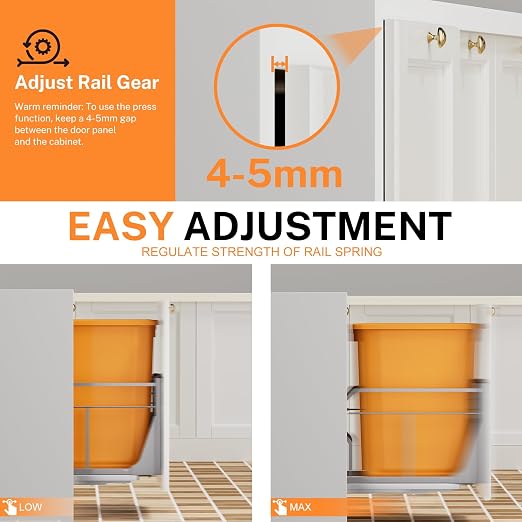 YJHome Pull Out Trash Can Under Cabinet - Image 7
