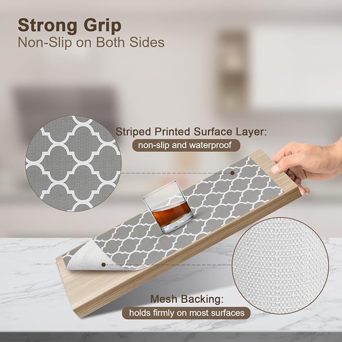 OcePor Non-Adhesive Drawer and Shelf Liner 17.5IN x 30FT，Non Slip Cabinet and - Image 2