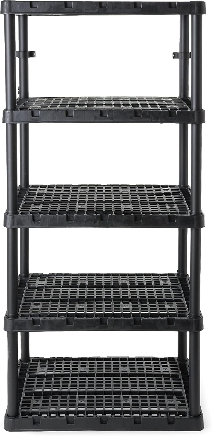 Gracious Living Knect-A-Shelf XL 5 Shelf Heavy Duty Storage Rack, 2 Pack