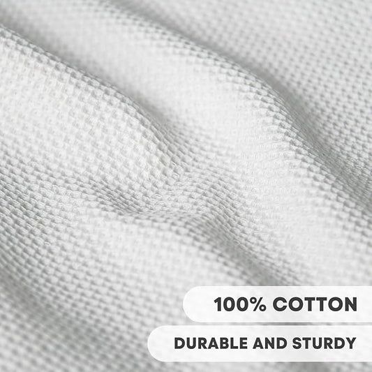 Artoid Mode 100% Cotton White Waffle Weave Kitchen Dish Cloths, 12x12 Inch - Image 2