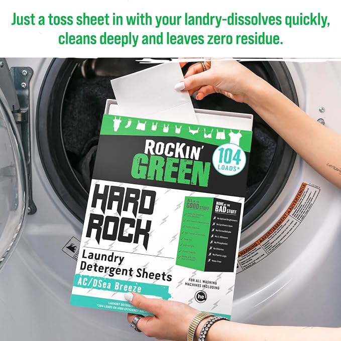 Rockin' Green Hard Rock Travel Laundry Detergent Sheets - Image 3