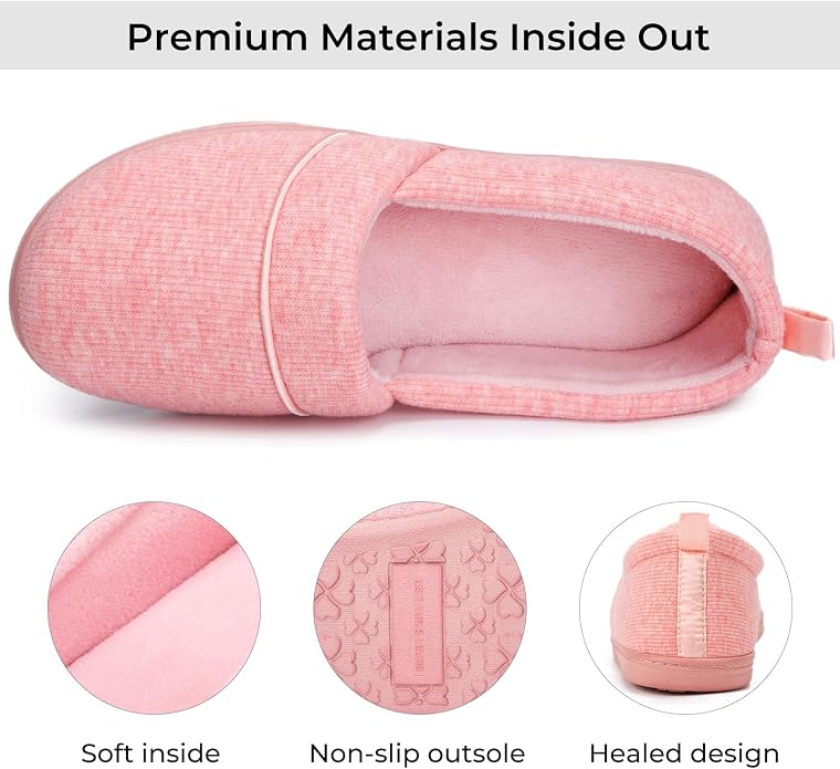HomeTop Women's Comfy Loafer Slippers Lightweight Memory Foam Non-slip Indoor - Image 4