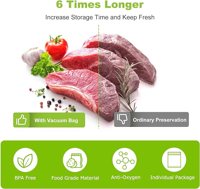 Bonsenkitchen Vacuum Sealer Bags, Bpa Free, Heavy Duty, Commercial Grade - Image 3