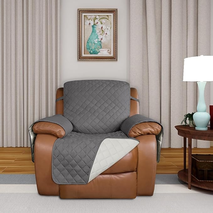 PureFit Reversible Quilted Sofa Cover, Water Resistant Slipcover Furniture - Image 2