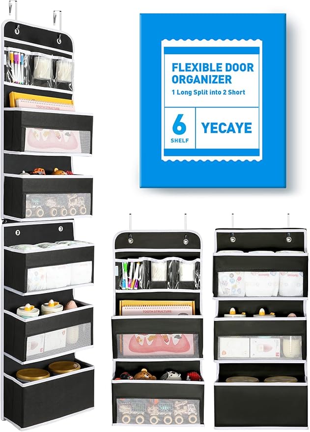 Yecaye 6-Tier Over The Door Storage Organizer, Flexible 1 Split into 2 by Yecaye