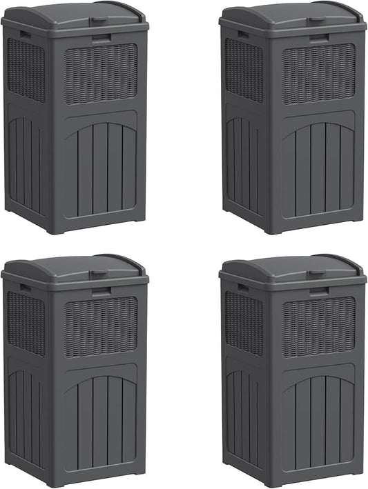 YESHOMY 4 Pack Outdoor Trash Can by SearchallYESHOMY