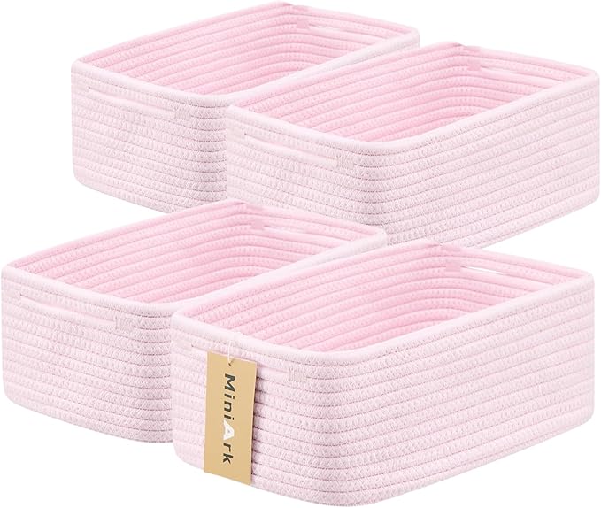 Small Storage Baskets for Organizing | Closet Organizer Bins | Shelf Toy Basket by MiniArkStorageBasketsHome