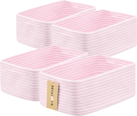 Small Storage Baskets for Organizing | Closet Organizer Bins | Shelf Toy Basket by MiniArkStorageBasketsHome