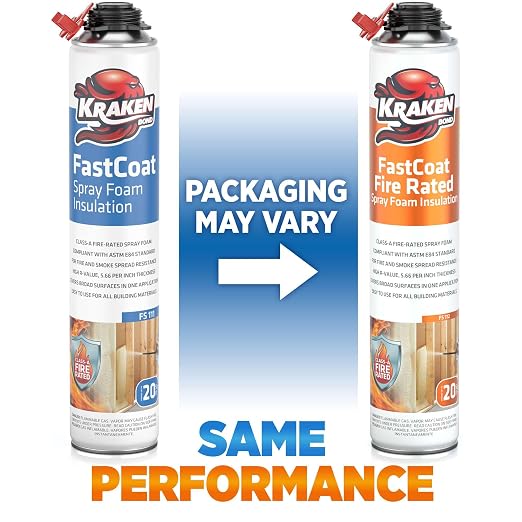 Kraken Bond Fastcoat Fire Rated Spray Foam Insulation Closed Cell Expanding Foam - Image 2